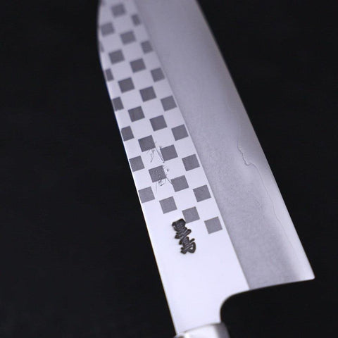 Funayuki Silver Steel #3 Ichimatsu Manche en Noyer 165mm-[Musashi]-[Couteaux de cuisine japonais]