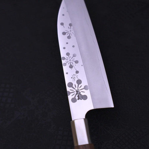 Funayuki Silver Steel #3 Kazahana Manche en Noyer 165mm-[Musashi]-[Couteaux de cuisine japonais]