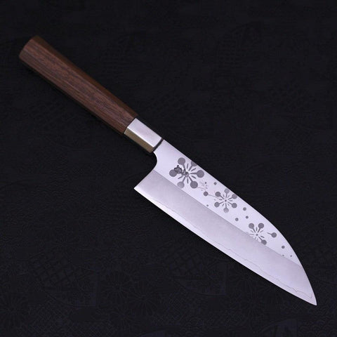 Funayuki Silver Steel #3 Kazahana Manche en Noyer 165mm-[Musashi]-[Couteaux de cuisine japonais]