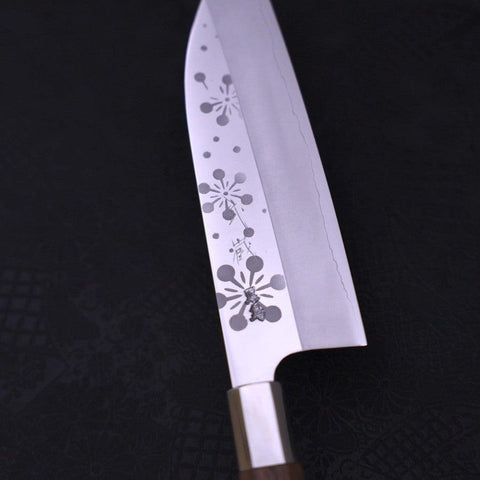 Funayuki Silver Steel #3 Kazahana Walnut Handle 165mm-[Musashi]-[Couteaux de cuisine japonais]