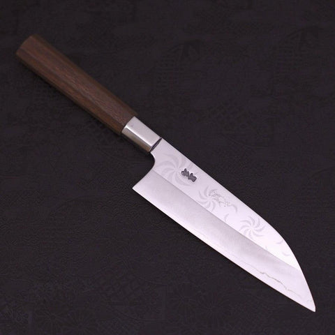 Funayuki Silver Steel #3 Kemanmon Walnut Handle 165mm-[Musashi]-[Couteaux de cuisine japonais]