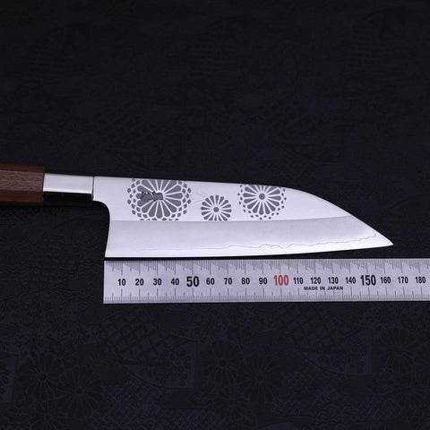 Funayuki Silver Steel #3 Kiku Manche en Noyer 165mm-[Musashi]-[Couteaux de cuisine japonais]
