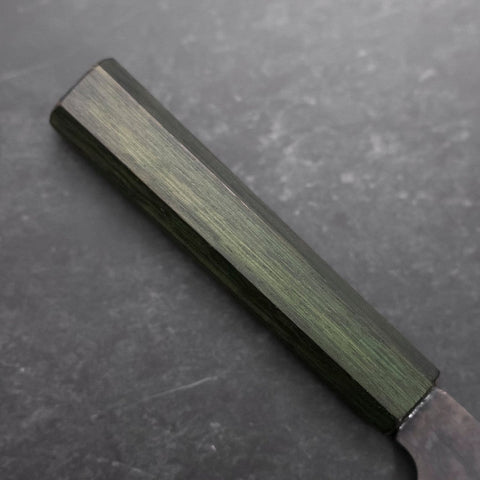 Funayuki White Steel #2 Kurouchi Manche Urushi Vert 150mm-[Musashi]-[Couteaux de cuisine japonais]