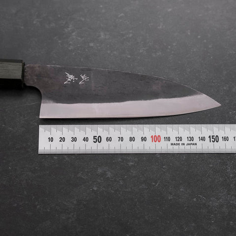 Funayuki White Steel #2 Kurouchi Manche Urushi Vert 150mm-[Musashi]-[Couteaux de cuisine japonais]
