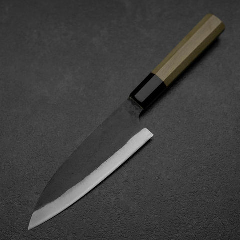 Funayuki White Steel #2 Kurouchi Manche en Buffle et Magnolia 155mm-[Musashi]-[Couteaux de cuisine japonais]