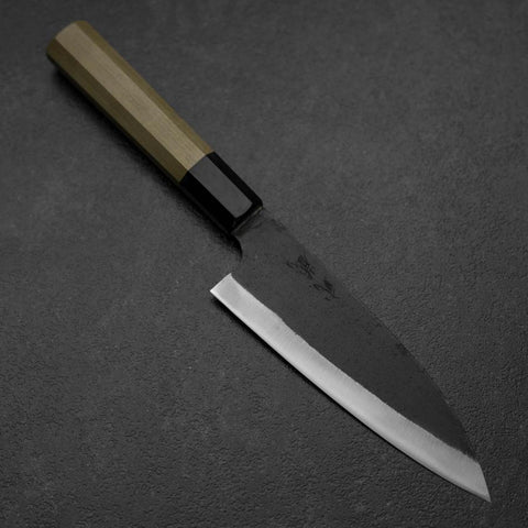 Funayuki White Steel #2 Kurouchi Manche en Buffle et Magnolia 155mm-[Musashi]-[Couteaux de cuisine japonais]