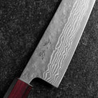Gyuto 440C Nashiji Damas Manche Urushi Pourpre 210mm-[Musashi]-[Couteaux de cuisine japonais]