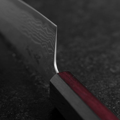 Gyuto 440C Nashiji Damas Manche Urushi Pourpre 210mm-[Musashi]-[Couteaux de cuisine japonais]