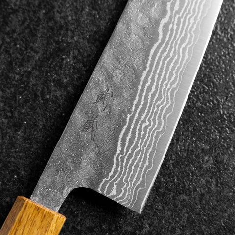 Gyuto 440C Nashiji Damas Manche Yaki Urushi 210mm-[Musashi]-[Couteaux de cuisine japonais]