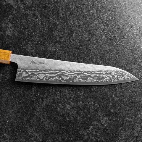Gyuto 440C Nashiji Damas Manche Yaki Urushi 210mm-[Musashi]-[Couteaux de cuisine japonais]