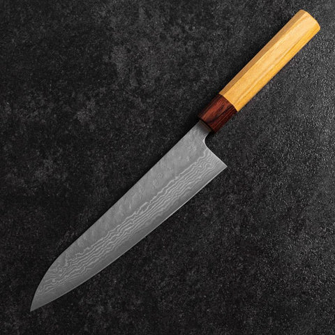 Gyuto 440C Nashiji Damas Manche en Zelkova 210mm-[Musashi]-[Couteaux de cuisine japonais]