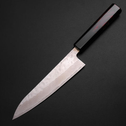 Gyuto 440C Nashiji Miroir Manche Urushi brûlé 180mm-[Musashi]-[Couteaux de cuisine japonais]