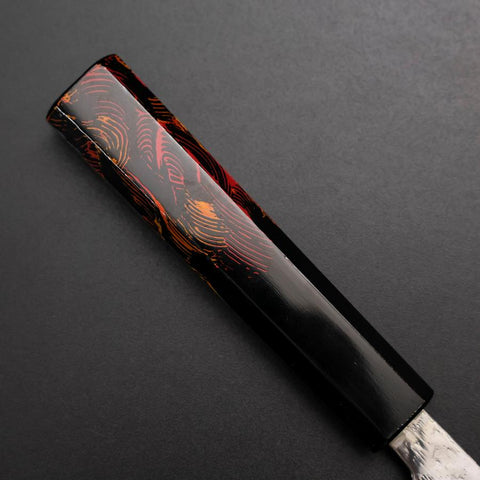 Gyuto 440C Nashiji Miroir Manche Urushi brûlé 180mm-[Musashi]-[Couteaux de cuisine japonais]