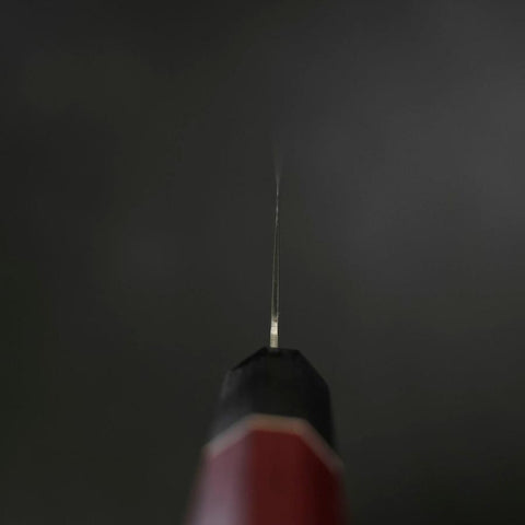 Gyuto AUS-10 Damas Manche en Cerisier Rouge 210mm-[Musashi]-[Couteaux de cuisine japonais]