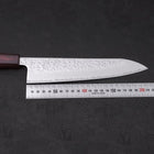 Gyuto AUS-10 Miroir Tsuchime Damas Manche Urushi Pourpre 210mm-[Musashi]-[Couteaux de cuisine japonais]