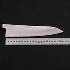 Gyuto AUS-10 Miroir Tsuchime Damas Manche en Buffle et Bois de Teck 210mm-[Musashi]-[Couteaux de cuisine japonais]