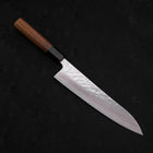Gyuto AUS-10 Miroir Tsuchime Damas Manche en Buffle et Bois de Teck 210mm-[Musashi]-[Couteaux de cuisine japonais]