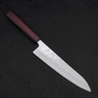 Gyuto AUS-10 Nashiji Damas Manche Urushi Pourpre 210mm-[Musashi]-[Couteaux de cuisine japonais]