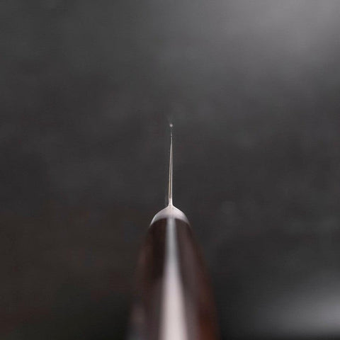 Gyuto AUS-10 Nickel en Vagues Damas Manche Occidental Marron 210mm-[Musashi]-[Couteaux de cuisine japonais]