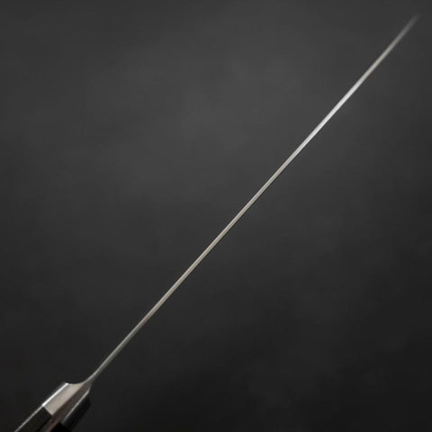Gyuto AUS-10 Nickel en Vagues Damas Manche Occidental Marron 210mm-[Musashi]-[Couteaux de cuisine japonais]