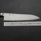 Gyuto AUS-10 Nickel en Vagues Damas Manche Occidental Marron 210mm-[Musashi]-[Couteaux de cuisine japonais]