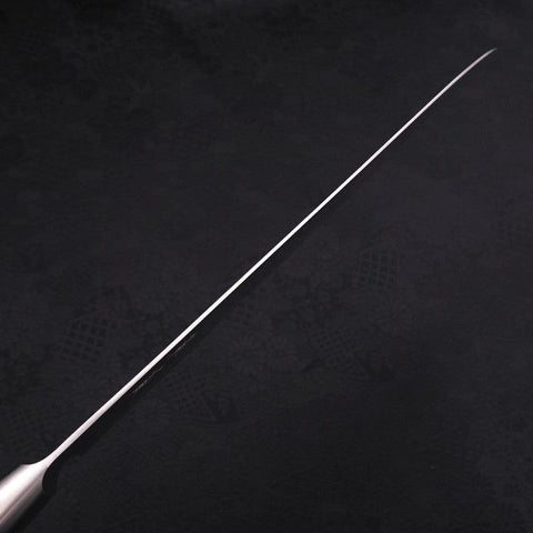 Gyuto AUS-10 Nickel en Vagues Damas Manche Occidental Marron 240mm-[Musashi]-[Couteaux de cuisine japonais]