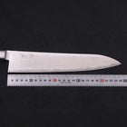 Gyuto AUS-10 Nickel en Vagues Damas Manche Occidental Marron 240mm-[Musashi]-[Couteaux de cuisine japonais]