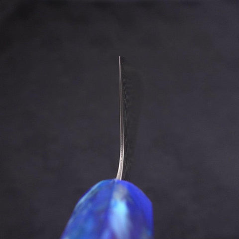 Gyuto AUS-10 Nickel en Vagues Damas Manche Océan Bleu 180mm-[Musashi]-[Couteaux de cuisine japonais]
