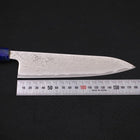 Gyuto AUS-10 Nickel en Vagues Damas Manche Océan Bleu 180mm-[Musashi]-[Couteaux de cuisine japonais]