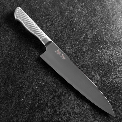 Gyuto AUS-10 Poli Manche Inoxydable 210mm-[Musashi]-[Couteaux de cuisine japonais]