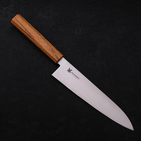 Gyuto AUS-10 Poli Manche en Chêne 180mm-[Musashi]-[Couteaux de cuisine japonais]