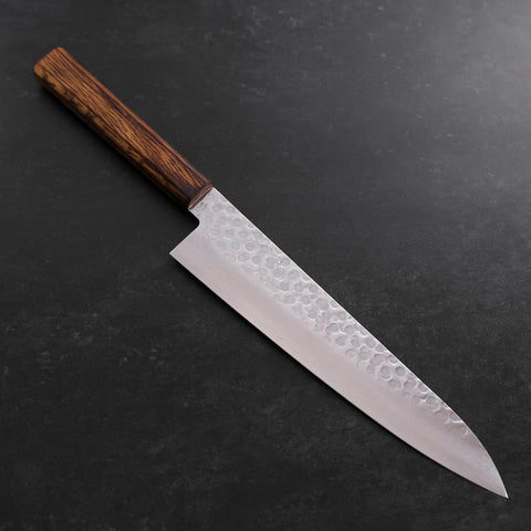 Gyuto AUS-10 Tsuchime Damas Manche Sumi Urushi 240mm-[Musashi]-[Couteaux de cuisine japonais]