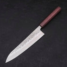 Gyuto AUS-10 Tsuchime Damas Manche Urushi Pourpre 210mm-[Musashi]-[Couteaux de cuisine japonais]