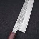 Gyuto AUS-10 Tsuchime Damas Manche Urushi Pourpre 210mm-[Musashi]-[Couteaux de cuisine japonais]