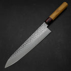 Gyuto AUS-10 Tsuchime Damas Manche Zelkova 240mm-[Musashi]-[Couteaux de cuisine japonais]