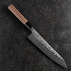Gyuto AUS-10 Tsuchime Damas Manche en Noyer 210mm-[Musashi]-[Couteaux de cuisine japonais]