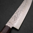 Gyuto AUS-10 Tsuchime Damas Manche en Noyer et Bois de Rose 180mm-[Musashi]-[Couteaux de cuisine japonais]