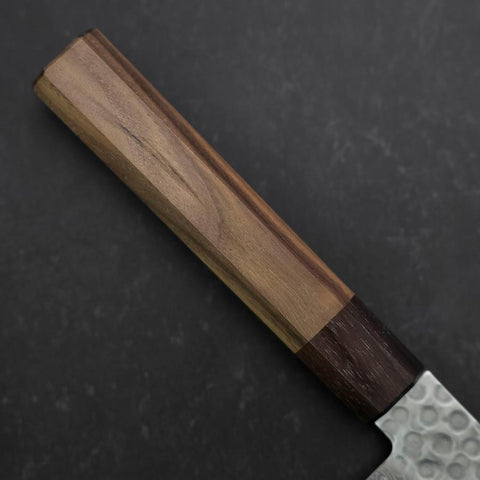 Gyuto AUS-10 Tsuchime Damas Manche en Noyer et Bois de Rose 180mm-[Musashi]-[Couteaux de cuisine japonais]