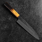 Gyuto AUS-8 Kurouchi Tsuchime Manche Yaki Urushi 200mm-[Musashi]-[Couteaux de cuisine japonais]