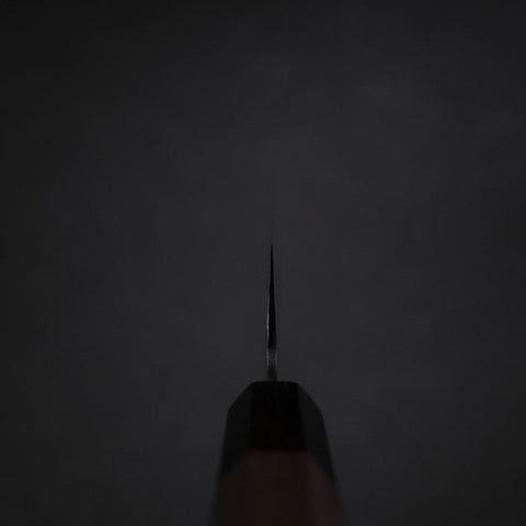 Gyuto AUS-8 Kurouchi Tsuchime Manche en Noyer et Bois de Rose 200mm-[Musashi]-[Couteaux de cuisine japonais]