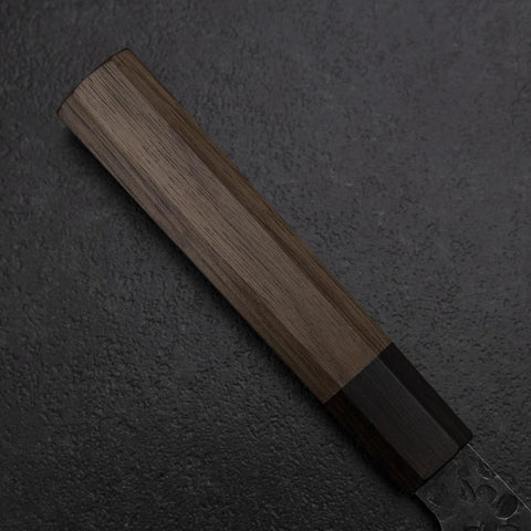 Gyuto AUS-8 Kurouchi Tsuchime Manche en Noyer et Bois de Rose 200mm-[Musashi]-[Couteaux de cuisine japonais]