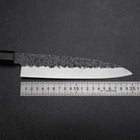 Gyuto AUS-8 Kurouchi Tsuchime Manche en Noyer et Bois de Rose 200mm-[Musashi]-[Couteaux de cuisine japonais]