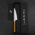 Gyuto AUS-8 Nashiji Manche en Olivier 150mm-[Musashi]-[Couteaux de cuisine japonais]