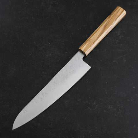 Gyuto AUS-8 Nashiji Manche en Olivier 195mm-[Musashi]-[Couteaux de cuisine japonais]