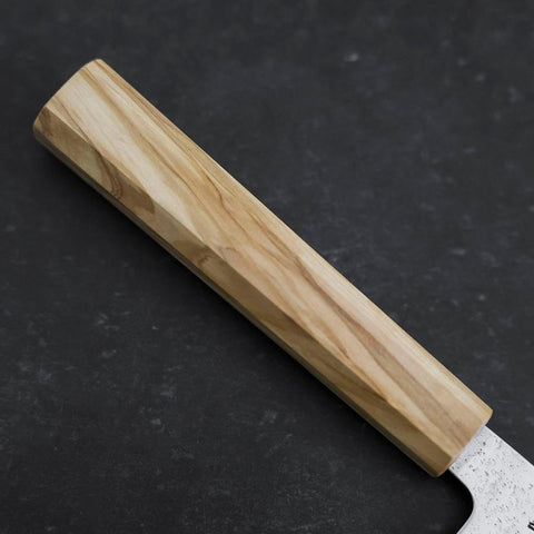 Gyuto AUS-8 Nashiji Manche en Olivier 195mm-[Musashi]-[Couteaux de cuisine japonais]