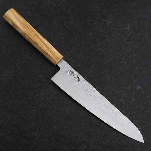 Gyuto AUS-8 Nashiji Manche en Olivier 195mm-[Musashi]-[Couteaux de cuisine japonais]