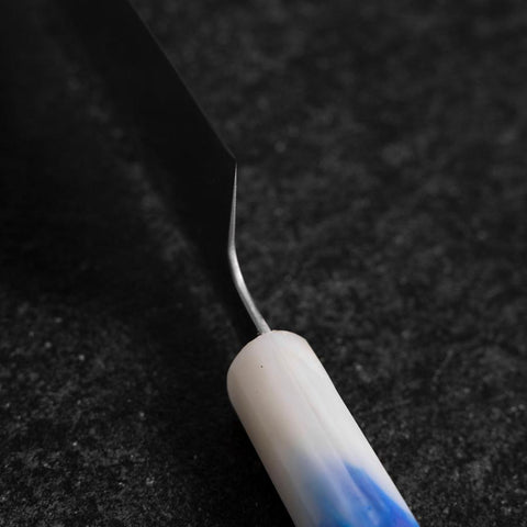 Gyuto AUS-8 Polie Manche Océan Bleu et Blanc 210mm-[Musashi]-[Couteaux de cuisine japonais]