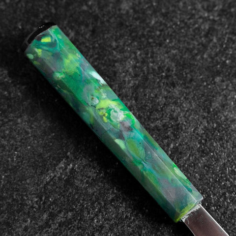 Gyuto AUS-8 Polie Manche Océan Vert 210mm-[Musashi]-[Couteaux de cuisine japonais]