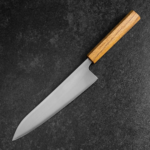 Gyuto AUS-8 Polie Manche en Chêne 210mm-[Musashi]-[Couteaux de cuisine japonais]
