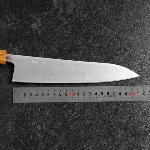 Gyuto AUS-8 Polie Manche en Chêne 210mm-[Musashi]-[Couteaux de cuisine japonais]